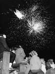 Spectators are bedazzled by the fireworks at the park.  The cost is split between the Town and the Royal Canadian Legion, Branch 120.