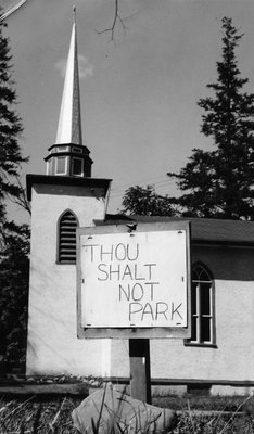 St Paul’s Anglican no parking sign.