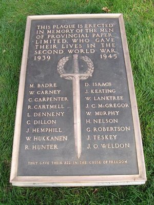 Provincial Paper War Memorial