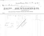Joseph Williams & Company Invoice