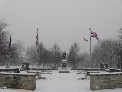 A Snowy Remembrance Park