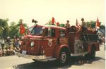 Scouts on Fire Engine in Canada Day Parade