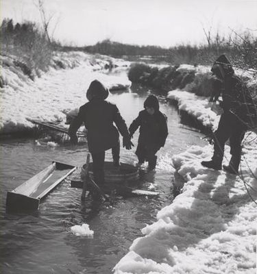 Playing in School Creek