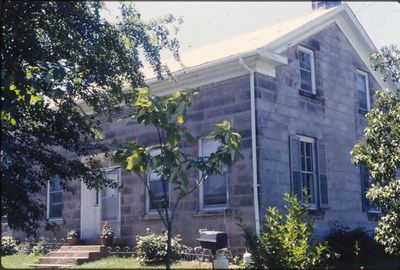 Single story stone farmhouse Scotch Block