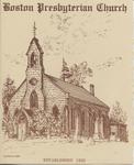 Boston Presbyterian Church. Line drawing by H.J. (Hal) Newman,