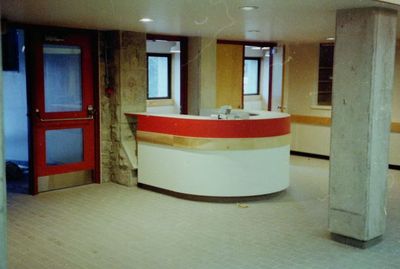 Halton Hills Cultural Centre - north-east corner of the entrance foyer under construction.