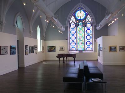 Helson Gallery - western stained glass window.