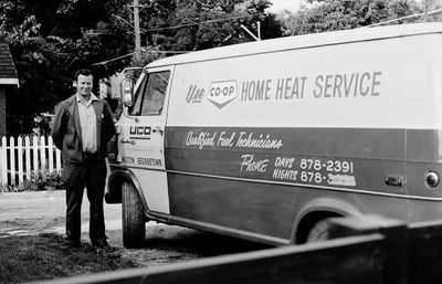 United Co-Op/ Ron White truck for burner service.