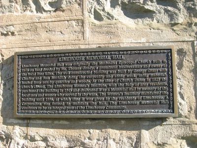 The Plaque at the Limehouse Community Hall