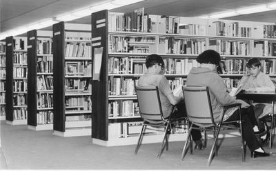 Joseph Gibbons School -students working in the new resource centre.