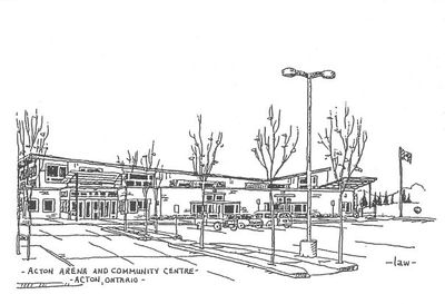 Drawing of the Acton Arena and Community Centre