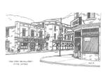 Drawing of Main Street and Mill Street in Acton
