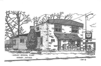 Drawing of Hornby General Store