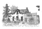 Drawing of the Scott Residence and General Store