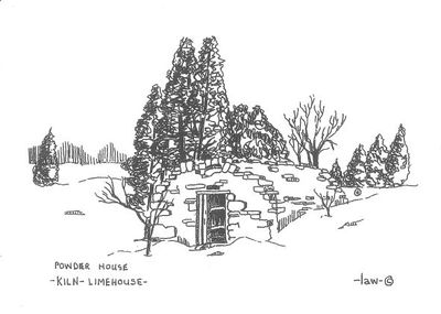 Drawing of the Powder House