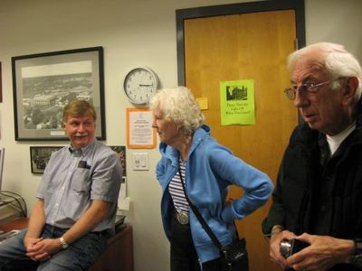 Ray Denny, Dawn Livingstone and Jake Livingstone Watch Author Mark Rowe Sign His Book