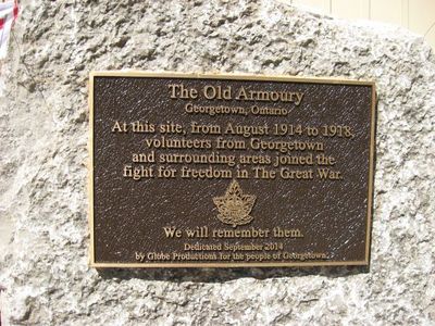 The Plaque at the Old Armoury