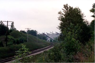 A view of the Acton Quarry taken from the CNR rail line.