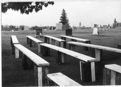 Benches for Memorial Services at Glen Williams Cemetery