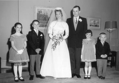 Mr. and Mrs. William Leslie were married at St.  Margaret’s Anglican Church