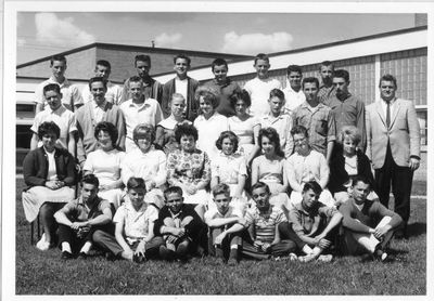 Teacher C. Sockett With His Grade 8 Class at Howard  Wrigglesworth Public School.