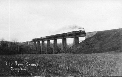 Credit River valley - iron railway bridge.