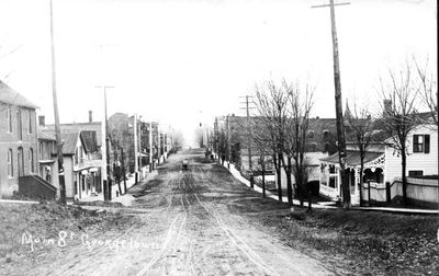 Main Street Georgetown - looking south from Baptist hill.