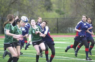 GDHS Rebel Ryann Keen takes ball from St. Thomas Aquinas player.