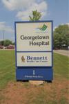 Georgetown and District Memorial Hospital sign
