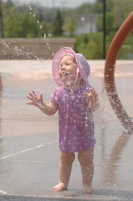 Georga Simpson enjoys Dominion Gardens Splash Pad