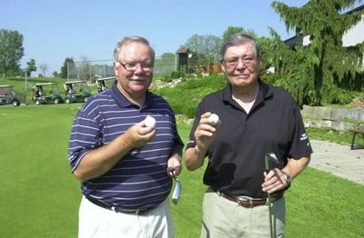 Bob Herbert and Reg Finlayson each hit a hole-in-one