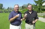 Bob Herbert and Reg Finlayson each hit a hole-in-one