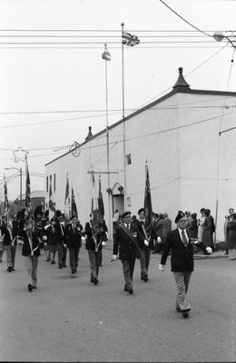 The Colour Party marches in the Remembrance Day Parade