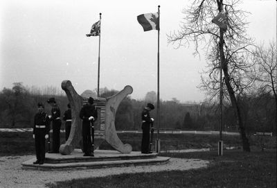 The Air Cadets mount a Vigil Guard at the cenotaph.