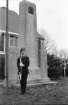 Cpl. Larry Taylor of the Lorne Scots arms at the cenotaph
