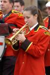 Trumpet player in the Acton Citizens' Band