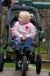 A young girl eagerly awaits the Remembrance Parade