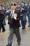 Major Jack Harrison marches in the Remembrance Day Parade.