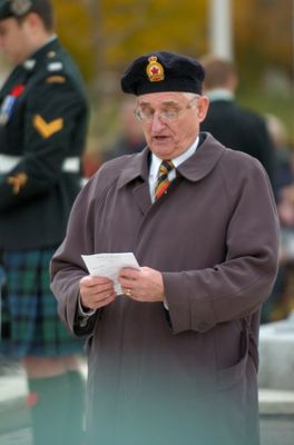 Legion Padre Rev. Peter Barrow participates in the Remembrance service