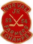 The Junior Farmers 1953-54 Norval championship patch