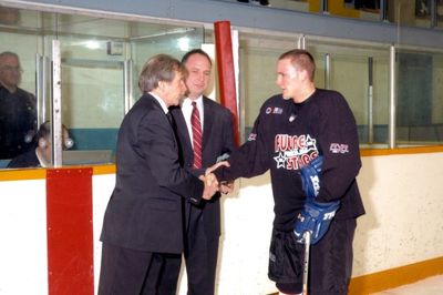 A player at the Future Stars game at the Alcott Arena