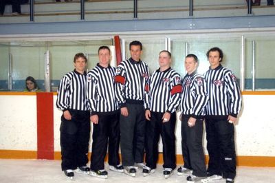 Officiating crews for the Future Stars games at the Alcott Arena