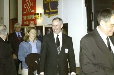 Ron MacLean, Bob Hooper and others at  Georgetown Hockey Heritage Council dinner