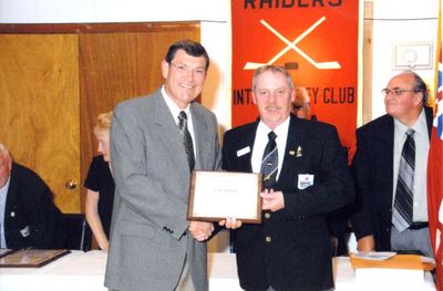 John Boyce receiving a citation