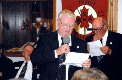 Rick Faulkner acceptance speech at a Georgetown Hockey Heritage event