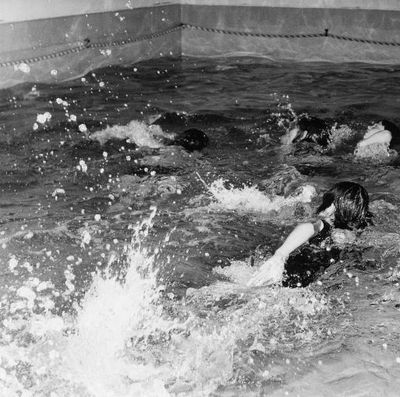 Underground swimming tests at the Alpine Club