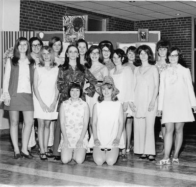 A group of female High School students