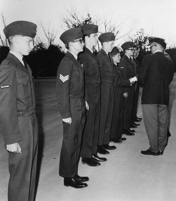 Air Cadets are awarded perfect attendance pins