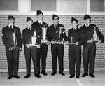Air Cadets holding trophies