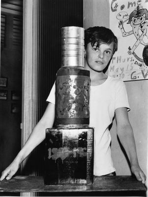 Lawrence Allan displays the Croaker Cup